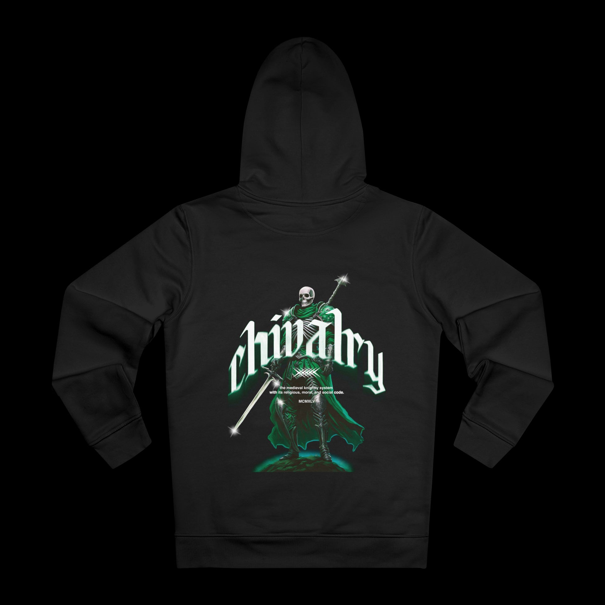 SSELFLESS™ CHIVALRY HOODIE BLACK & GREEN - SSELFLESS