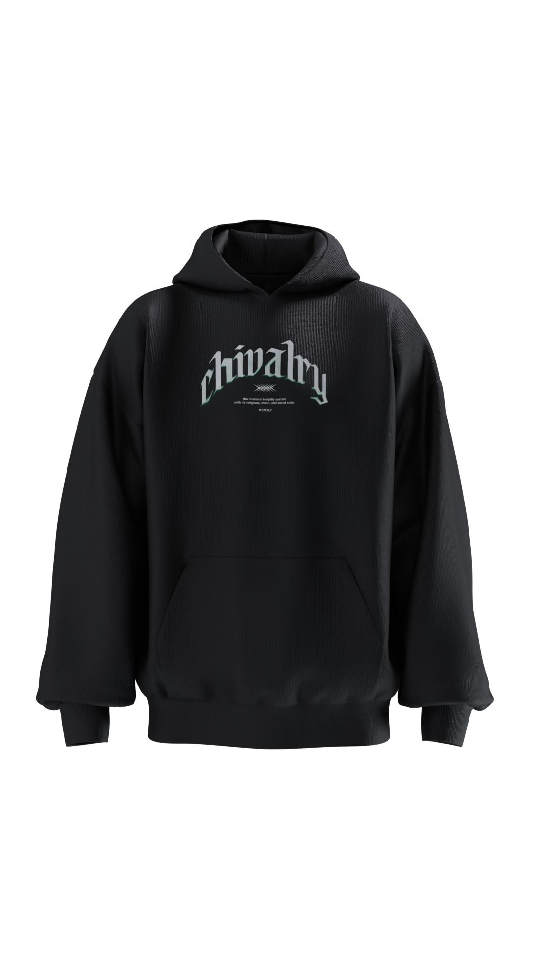chivalry_sweatshirt_280G_front_black_and_green
