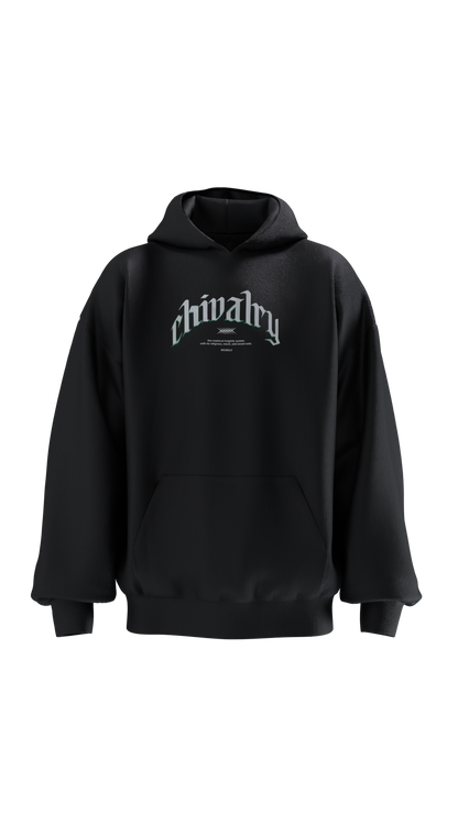 chivalry_sweatshirt_280G_front_black_and_green