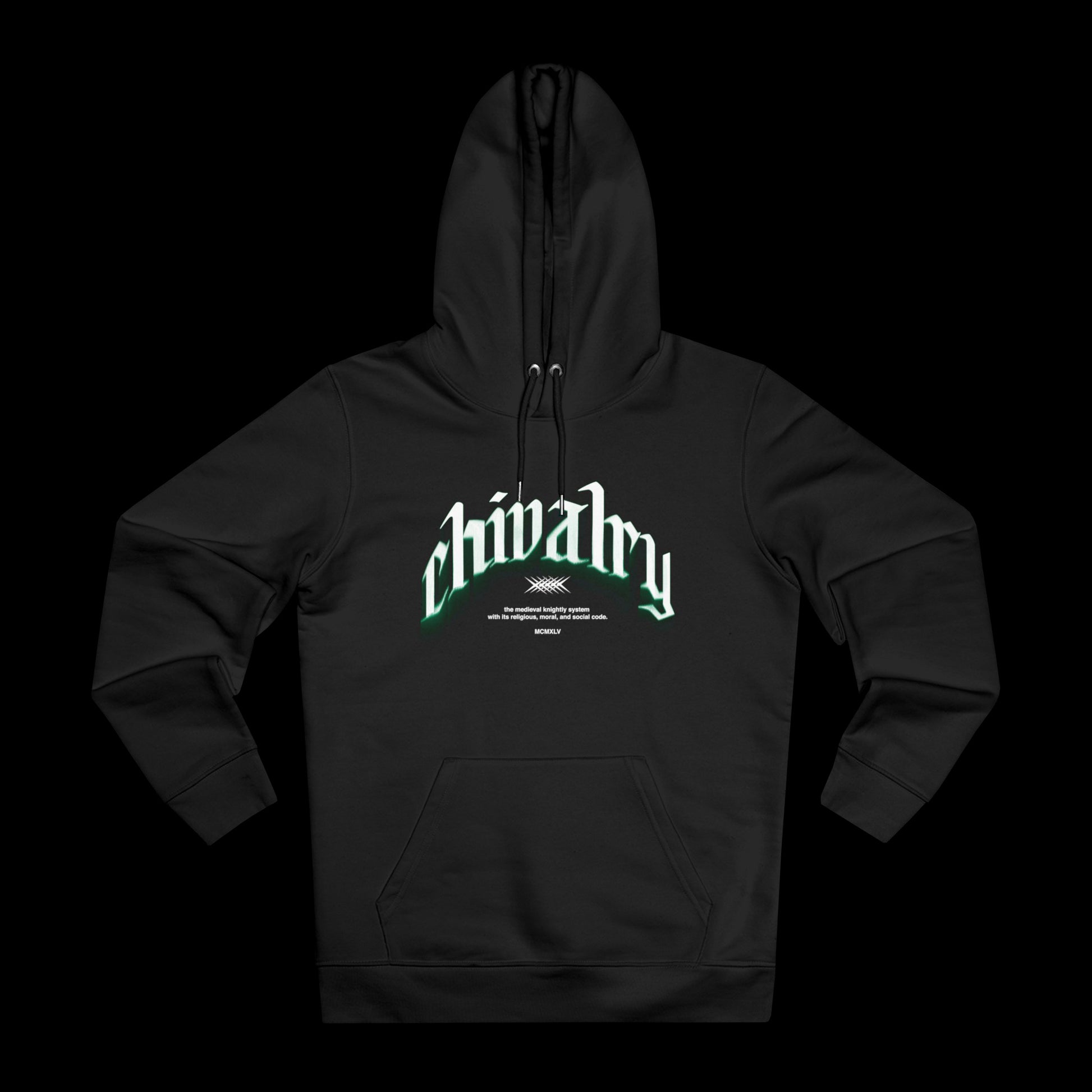 SSELFLESS™ CHIVALRY HOODIE BLACK & GREEN - SSELFLESS