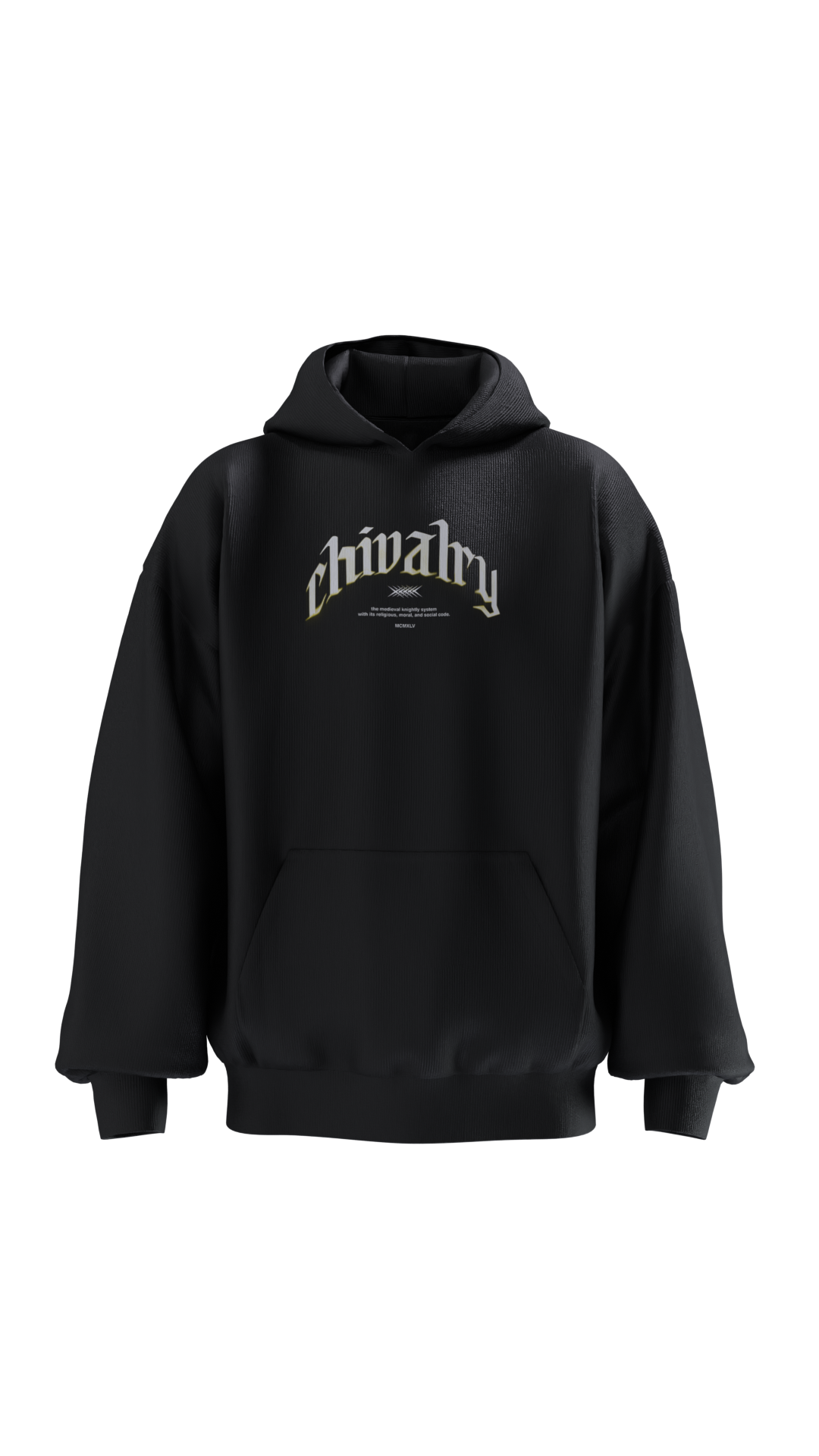 chivalry_sweatshirt_280G_front_black_and_yellow