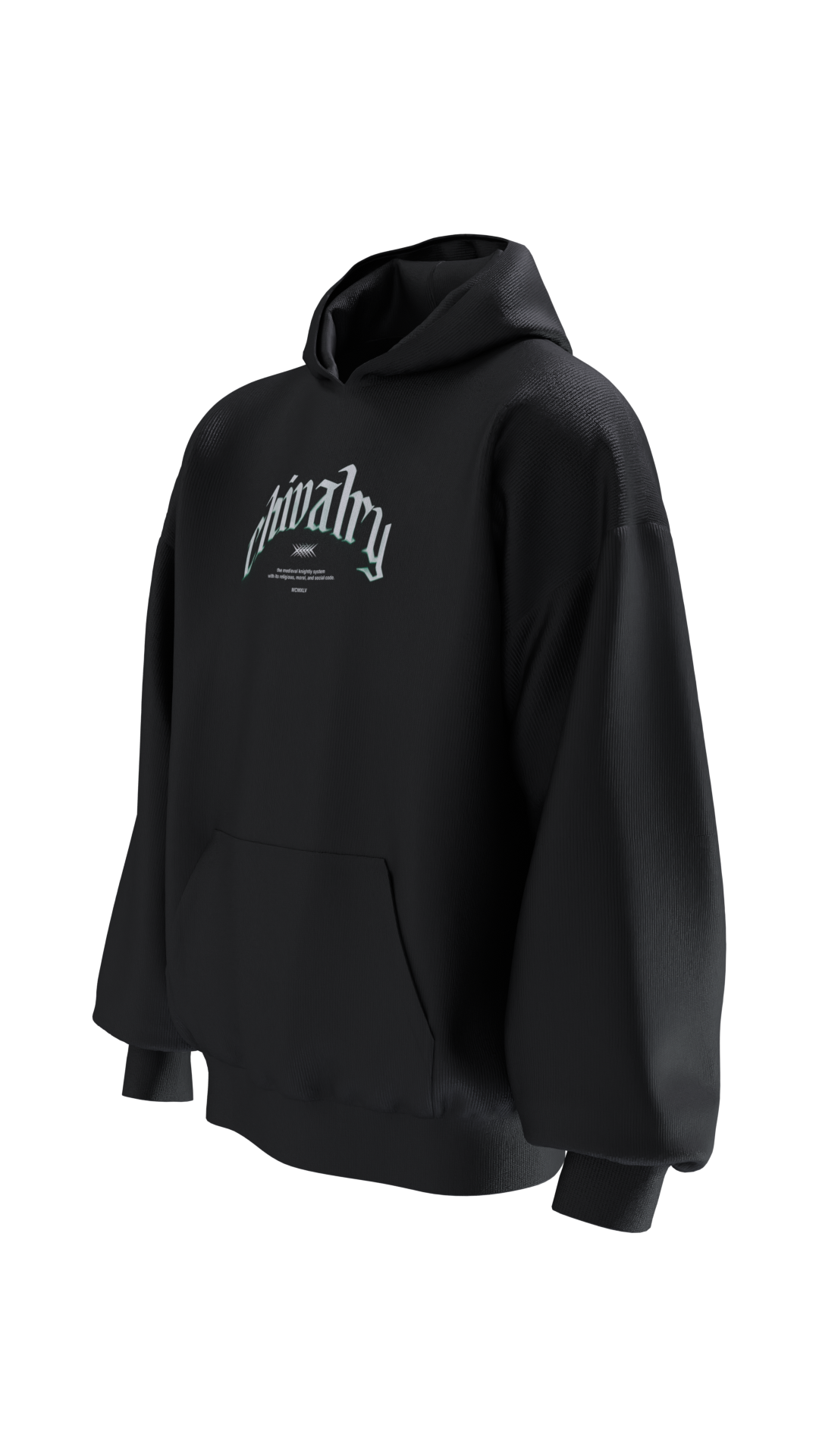 chivalry_sweatshirt_280G_left_black_and_green