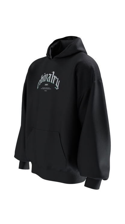 chivalry_sweatshirt_280G_left_black_and_green