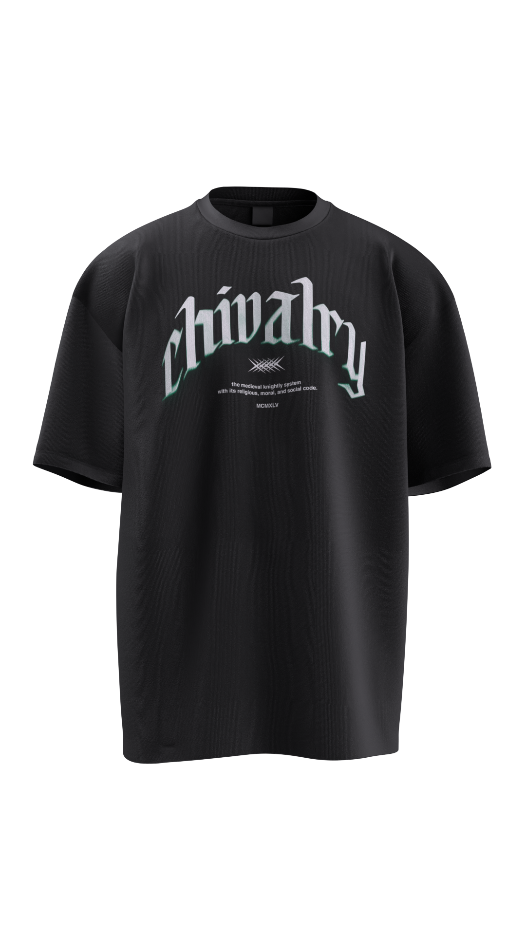 chivalry_tee_180G_front_black_and_green
