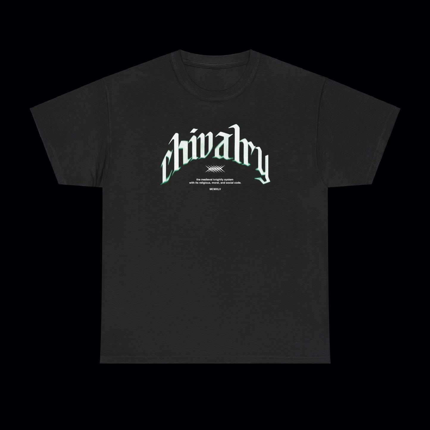 chivalry_tee_180G_front_black_and_green_basic