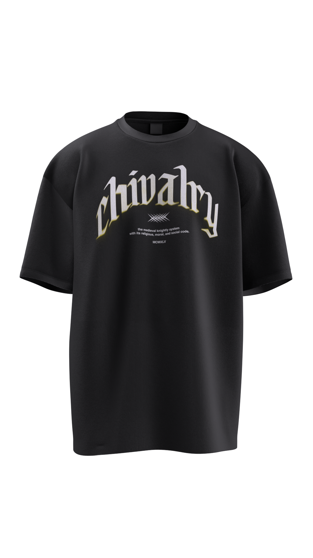 chivalry_tee_180G_front_black_and_yellow