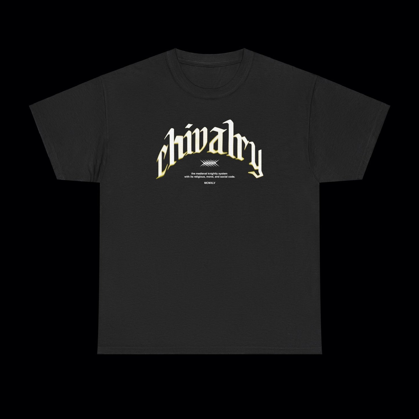 chivalry_tee_180G_front_black_and_yellow_basic