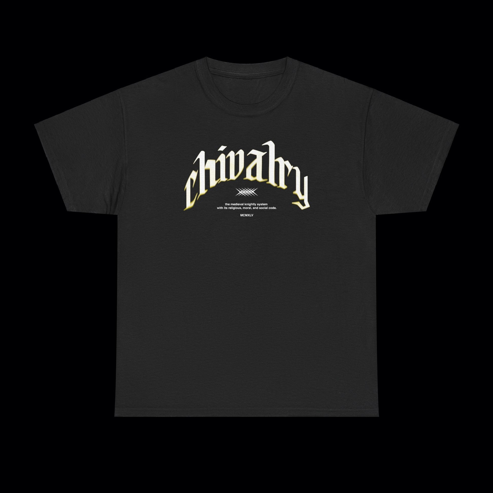 chivalry_tee_180G_front_black_and_yellow_basic