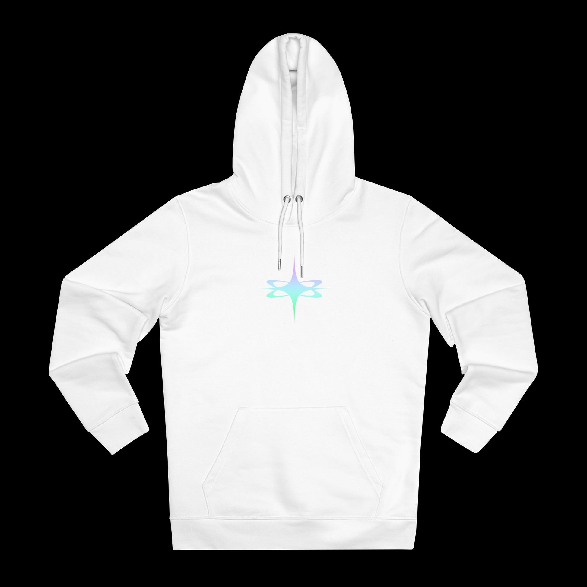 SSELFLESS™ GRADIENT LOGO HOODIE WHITE - SSELFLESS